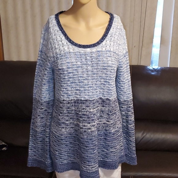 Style & Co. Sweaters - Style & co. Crochet Bell Sweater sz medium